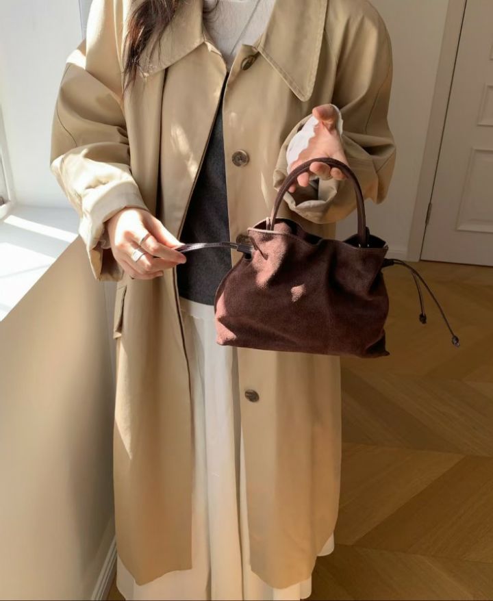 TROUVAILLE東大門直郵女士新品人氣真品單肩斜跨包牛皮絨TROUVAILLE單肩/斜跨包