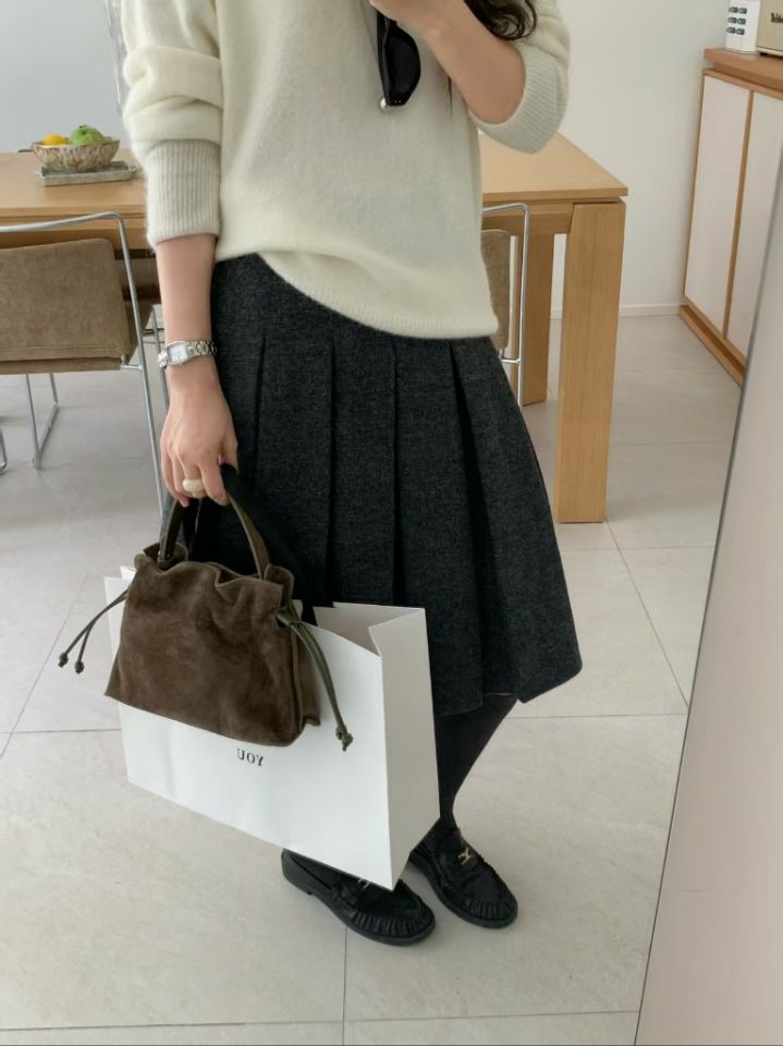 TROUVAILLE東大門直郵女士新品人氣真品單肩斜跨包牛皮絨TROUVAILLE單肩/斜跨包圖色3