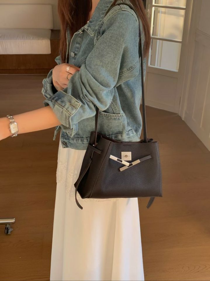 TROUVAILLE東大門實拍女裝新款26夏季真品單肩斜跨包牛皮TROUVAILLE單肩/斜跨包