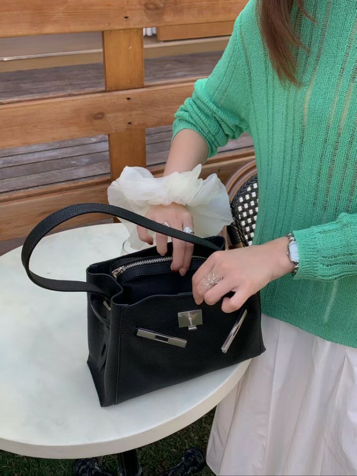 TROUVAILLE東大門實拍女裝新款26夏季真品單肩斜跨包牛皮TROUVAILLE單肩/斜跨包