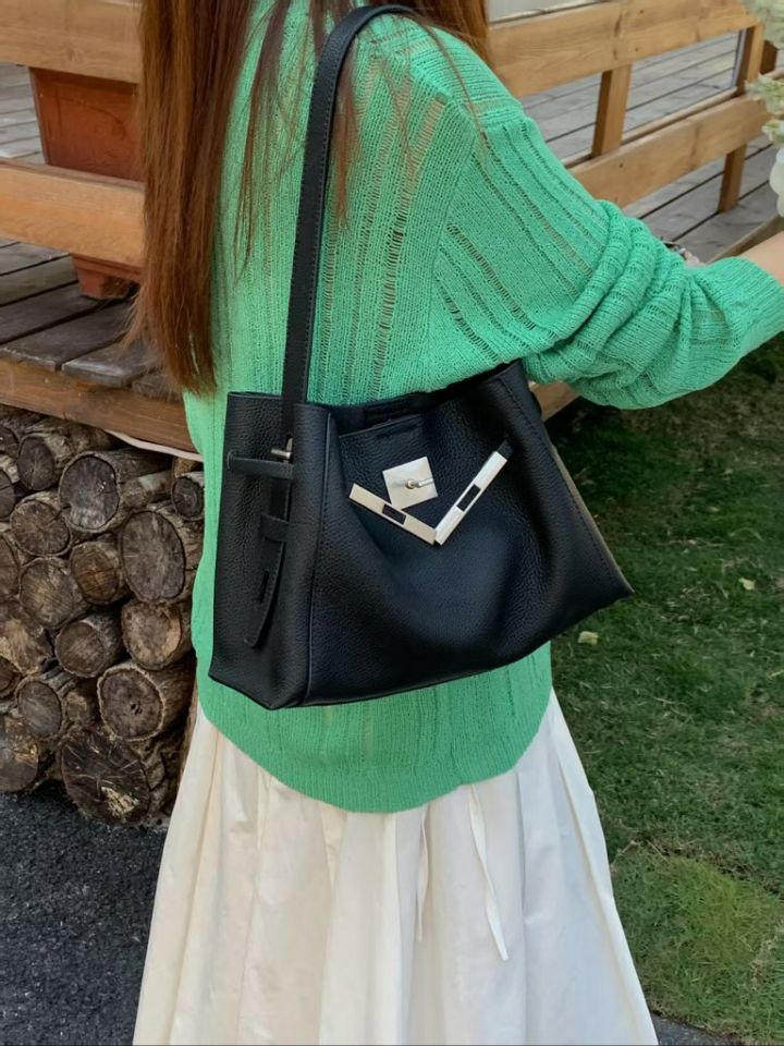 TROUVAILLE東大門實拍女裝新款26夏季真品單肩斜跨包牛皮TROUVAILLE單肩/斜跨包圖色3