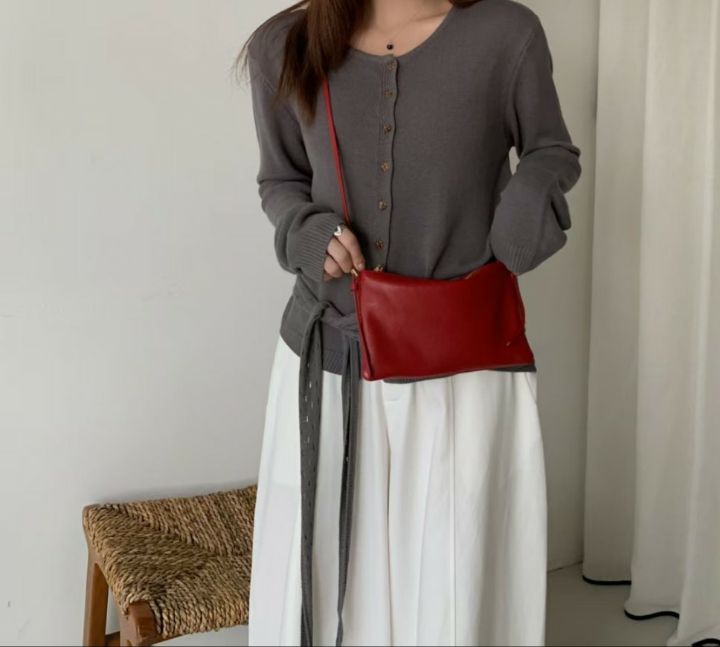TROUVAILLE東大門直郵女士新品人氣26夏季單肩斜跨包牛皮TROUVAILLE單肩/斜跨包