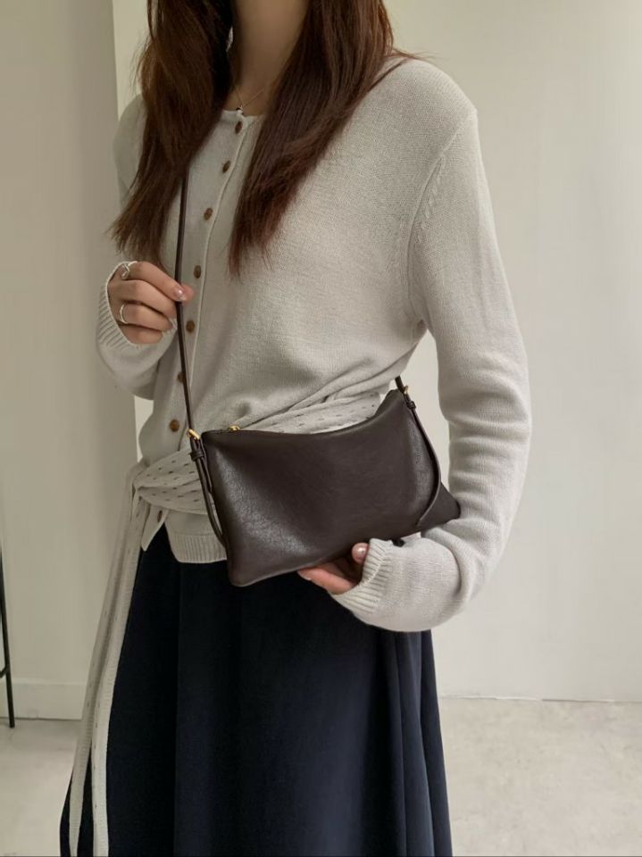 TROUVAILLE東大門直郵女士新品人氣26夏季單肩斜跨包牛皮TROUVAILLE單肩/斜跨包圖色1
