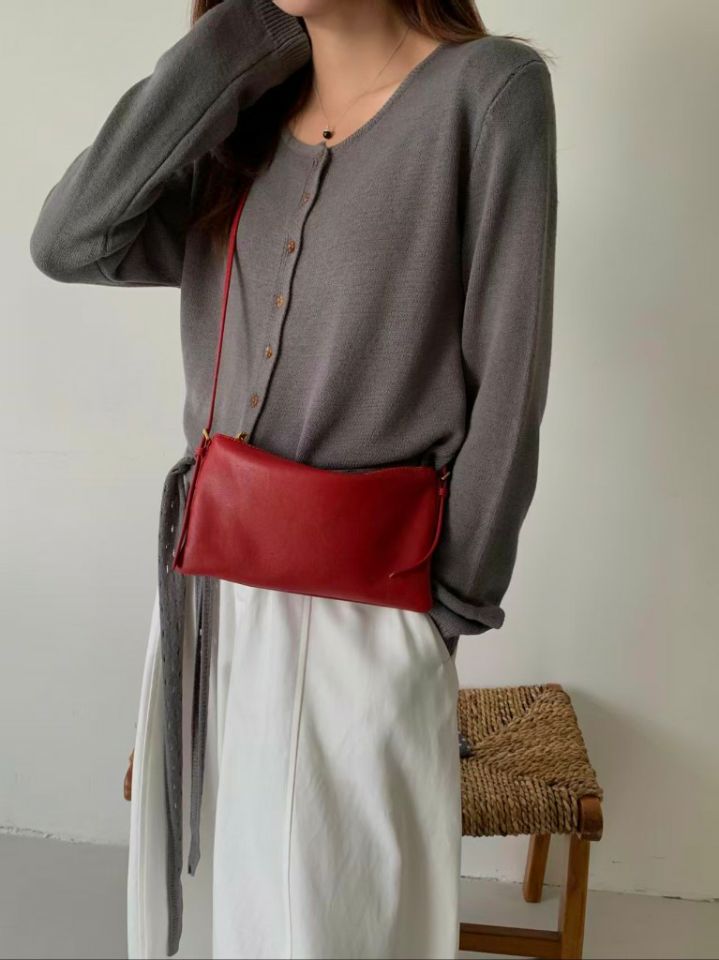 TROUVAILLE東大門直郵女士新品人氣26夏季單肩斜跨包牛皮TROUVAILLE單肩/斜跨包圖色3