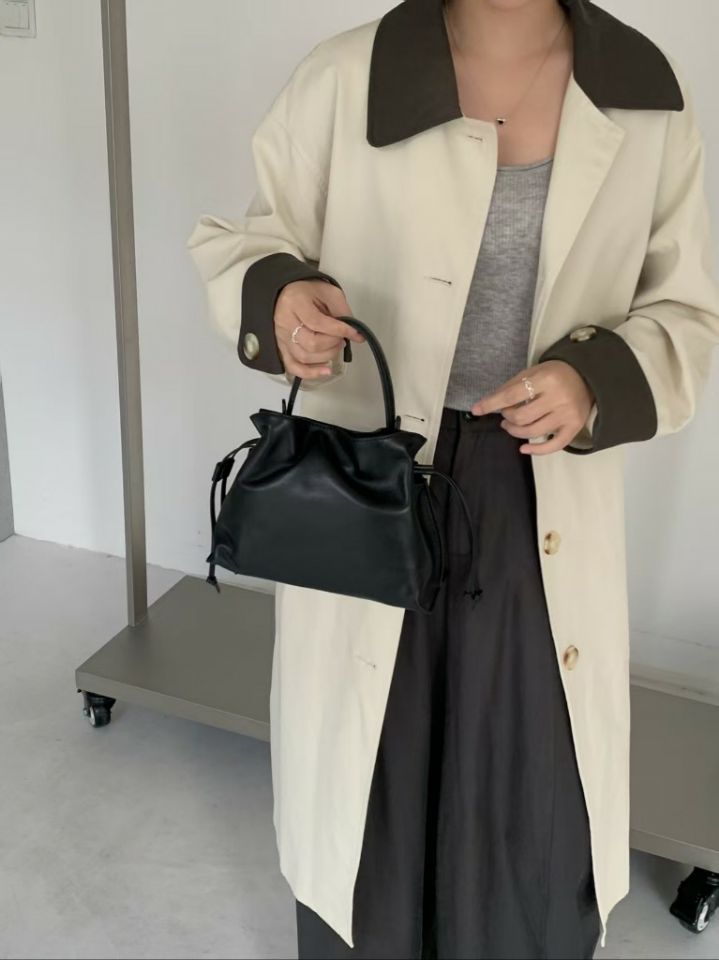 TROUVAILLE東大門直郵女士新款真品人氣時尚單肩斜跨包牛皮TROUVAILLE單肩/斜跨包