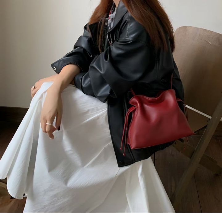 TROUVAILLE東大門直郵女士新款真品人氣時尚單肩斜跨包牛皮TROUVAILLE單肩/斜跨包