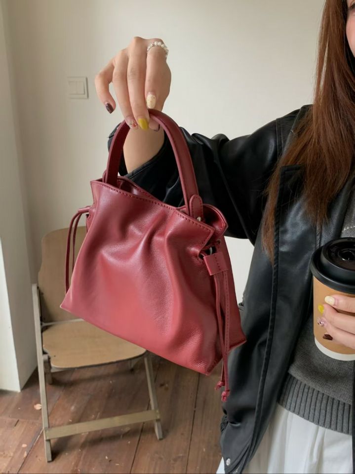 TROUVAILLE東大門直郵女士新款真品人氣時尚單肩斜跨包牛皮TROUVAILLE單肩/斜跨包