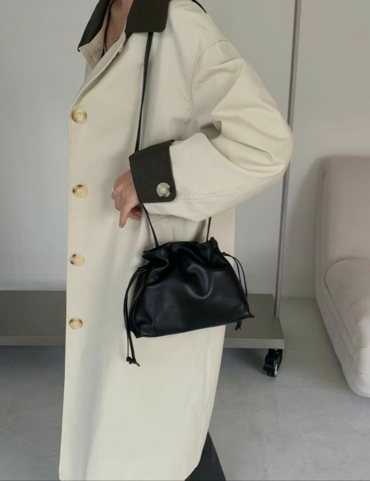 TROUVAILLE東大門直郵女士新款真品人氣時尚單肩斜跨包牛皮TROUVAILLE單肩/斜跨包圖色1