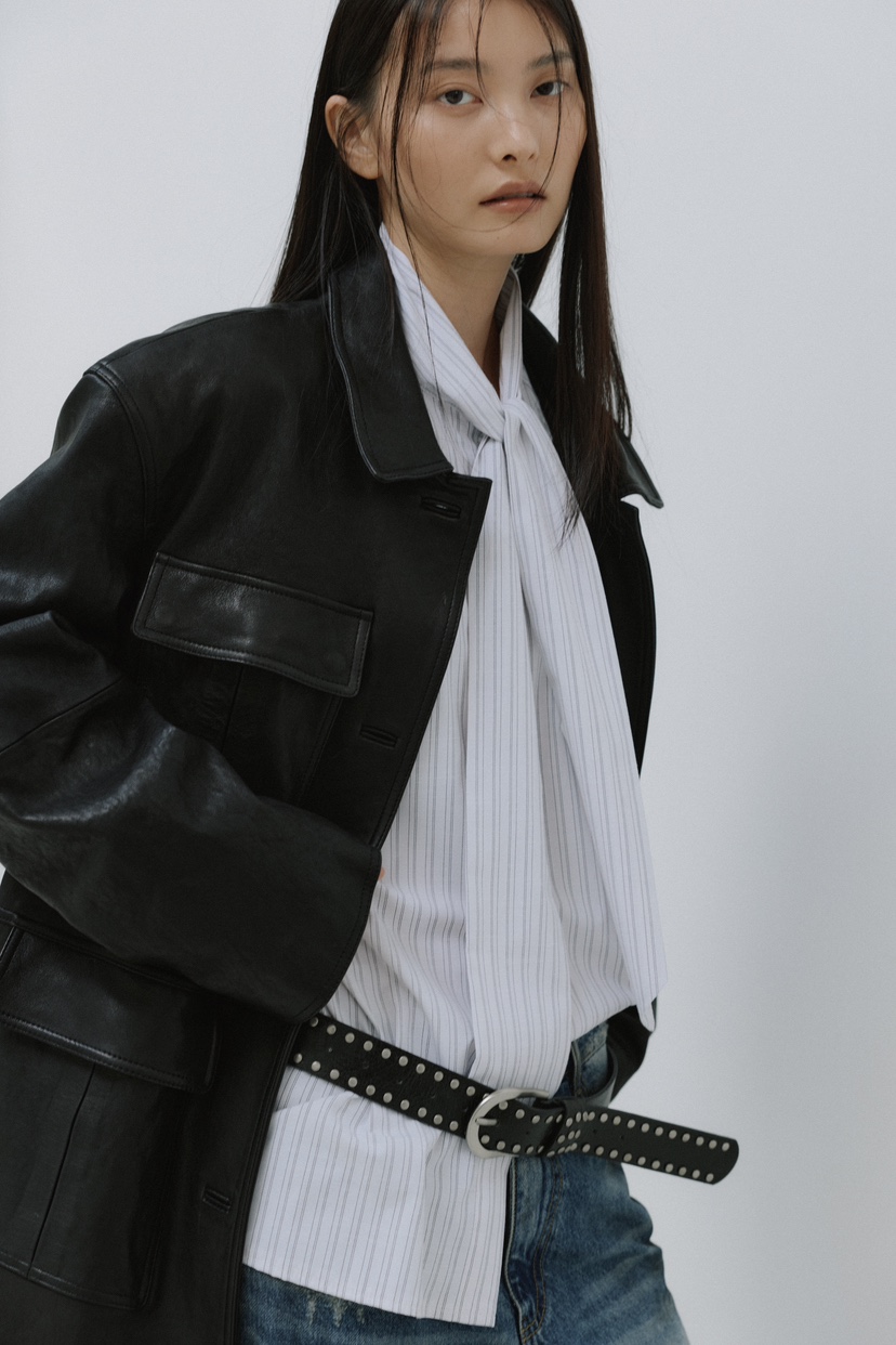 STAGE東大門實拍女裝新品推薦26夏季時尚人氣休閑皮衣皮革STAGE皮衣