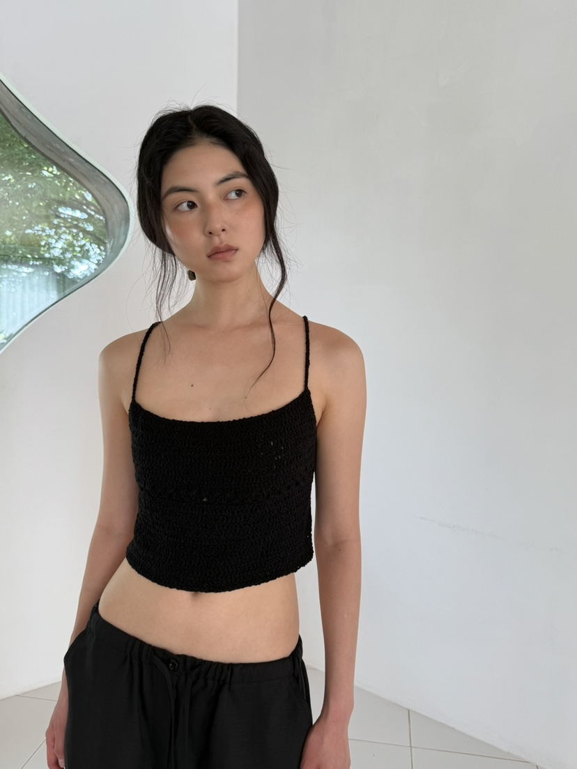 VEGETABLE韓國直郵女裝新品人氣26夏季休閑吊帶背心鉤針編織VEGETABLE吊帶/背心