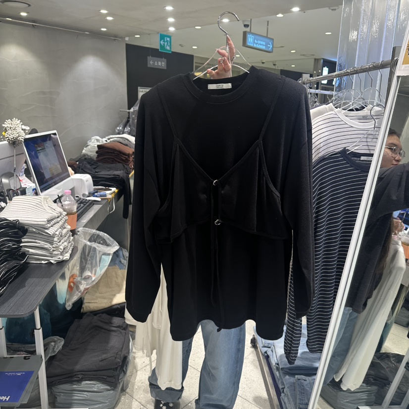 HERTZ-P東大門代購女裝新品熱賣推薦休閑時尚長袖T恤假兩件HERTZ-P長袖T恤圖色2