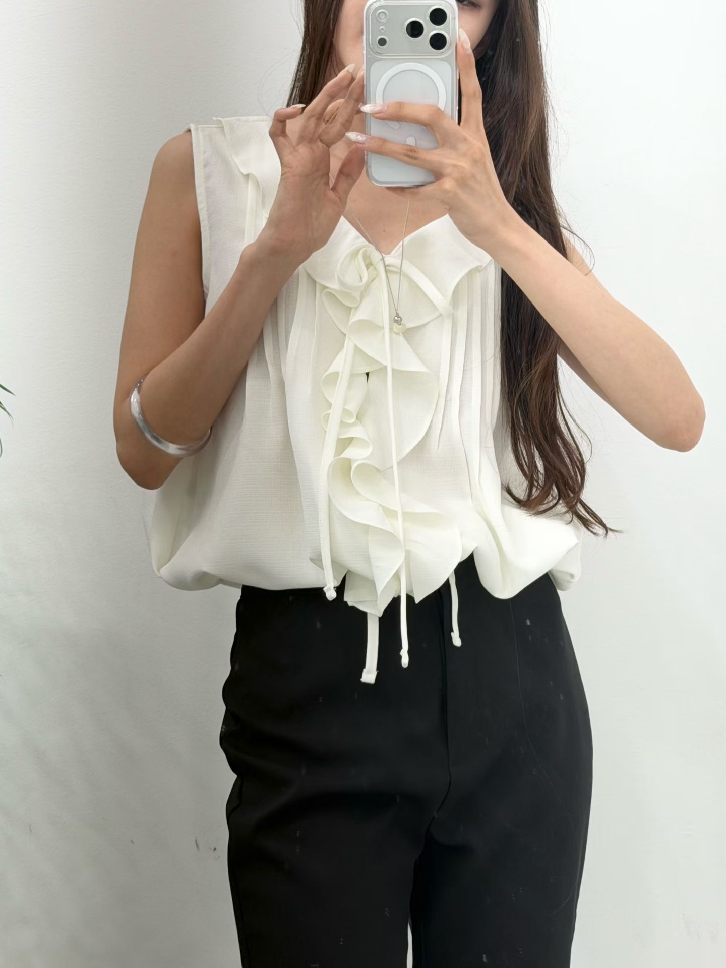 COVENT東大門代購女裝新品職業熱賣襯衫蕾絲衫荷葉邊復古COVENT襯衫/蕾絲衫