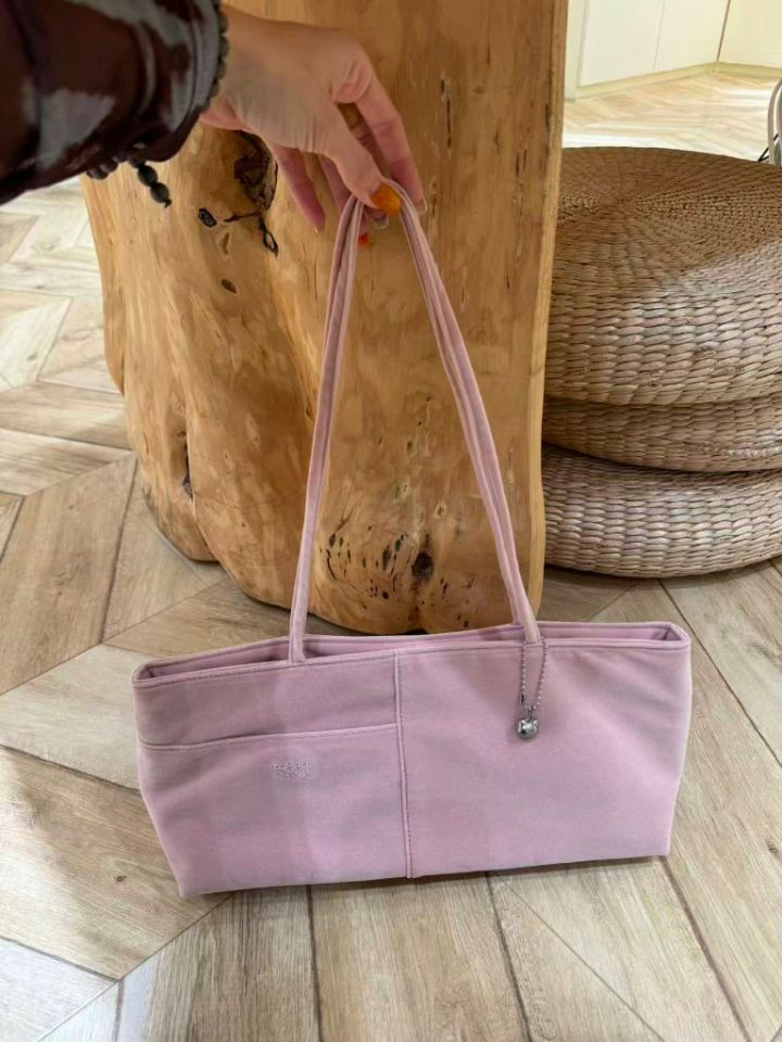 TROUVAILLE東大門實拍女士新品26春夏時尚單肩斜跨包天鵝絨TROUVAILLE單肩/斜跨包圖色1