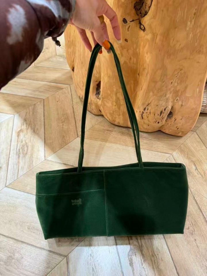 TROUVAILLE東大門實拍女士新品26春夏時尚單肩斜跨包天鵝絨TROUVAILLE單肩/斜跨包圖色4