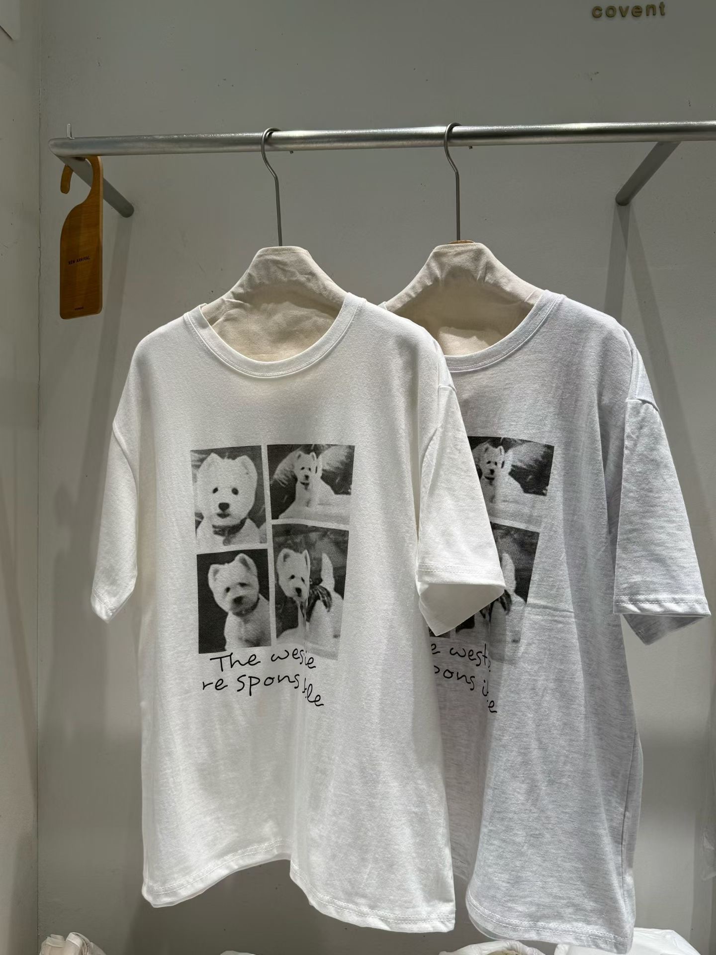 COVENT韓國代購女裝新品職業真品26春夏推薦時尚人氣熱賣T恤COVENTT恤圖色2左二色