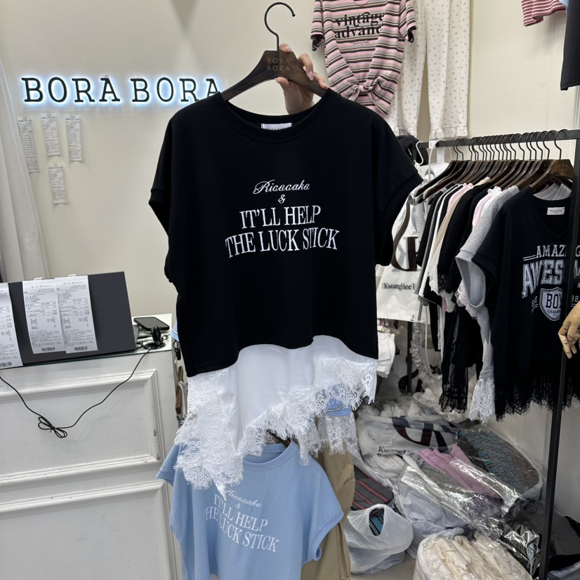 BORA BORA韓國代購女裝新款26春夏真品時尚休閑熱賣推薦T恤BORA BORAT恤圖色3