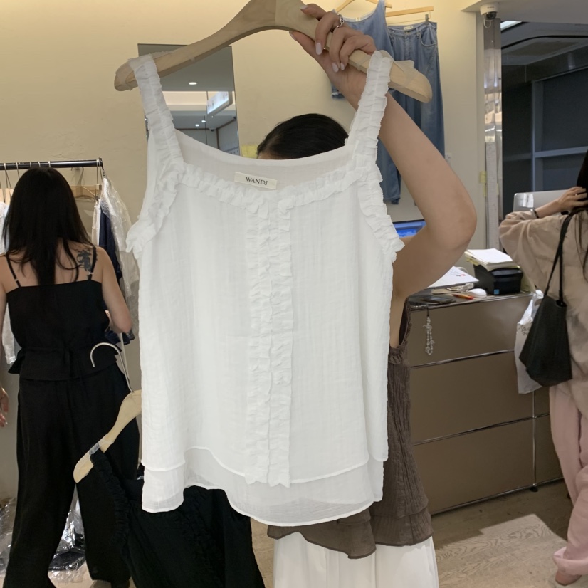 W AND J東大門實拍女士新款休閑26春夏熱賣推薦吊帶背心W AND J吊帶/背心圖色2