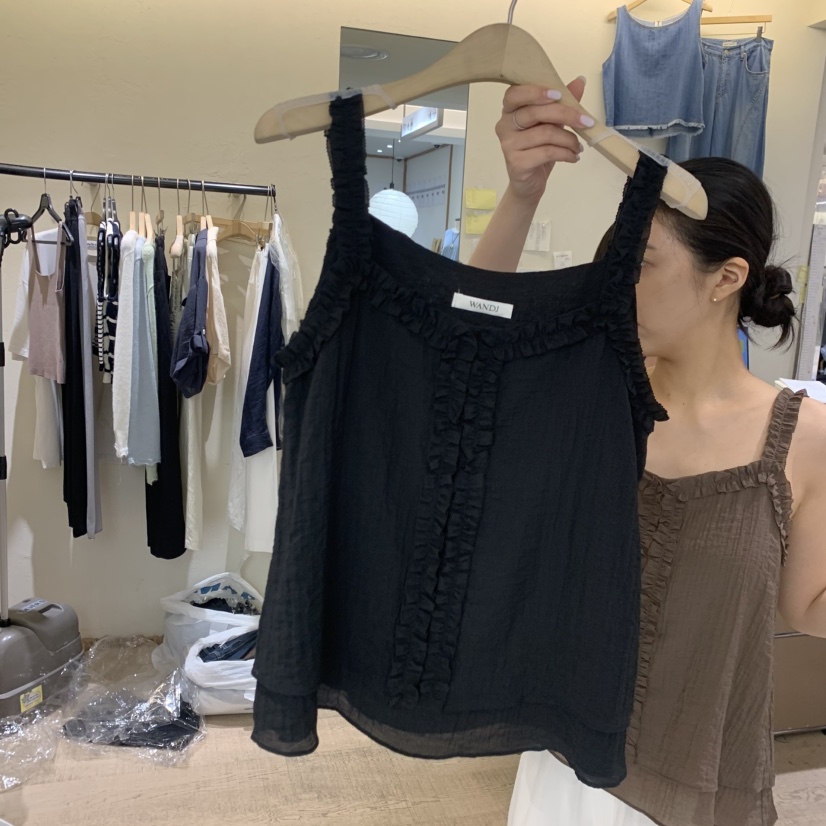 W AND J東大門實拍女士新款休閑26春夏熱賣推薦吊帶背心W AND J吊帶/背心圖色3