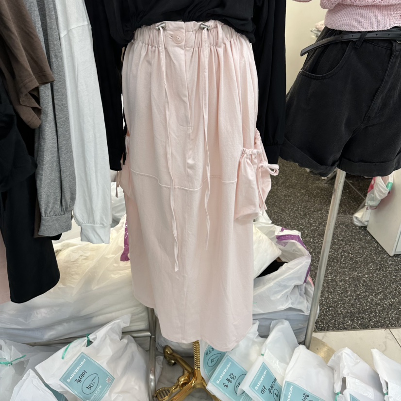 SAGE BRUSH東大門代購女裝新品26春夏時尚休閑長裙工裝緞帶SAGE BRUSH長裙圖色1