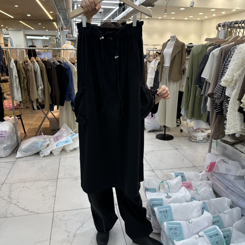 SAGE BRUSH東大門代購女裝新品26春夏時尚休閑長裙工裝緞帶SAGE BRUSH長裙圖色2
