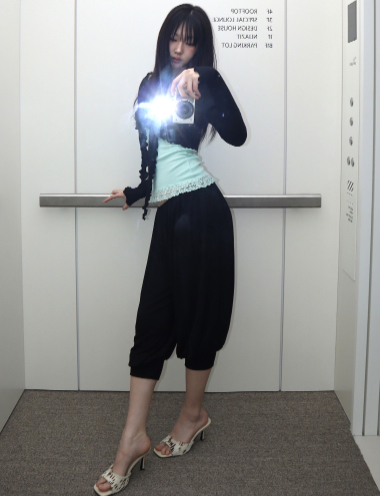 FLASH/I LOVE ME東大門代購女士新款時尚26春夏真品短褲FLASH/I LOVE ME短褲圖色2