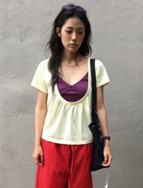 FLASH/I LOVE ME東大門直郵女士新品26春夏T恤不含內搭FLASH/I LOVE MET恤