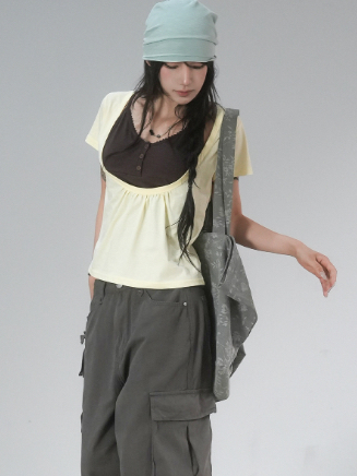 FLASH/I LOVE ME東大門直郵女士新品26春夏T恤不含內搭FLASH/I LOVE MET恤