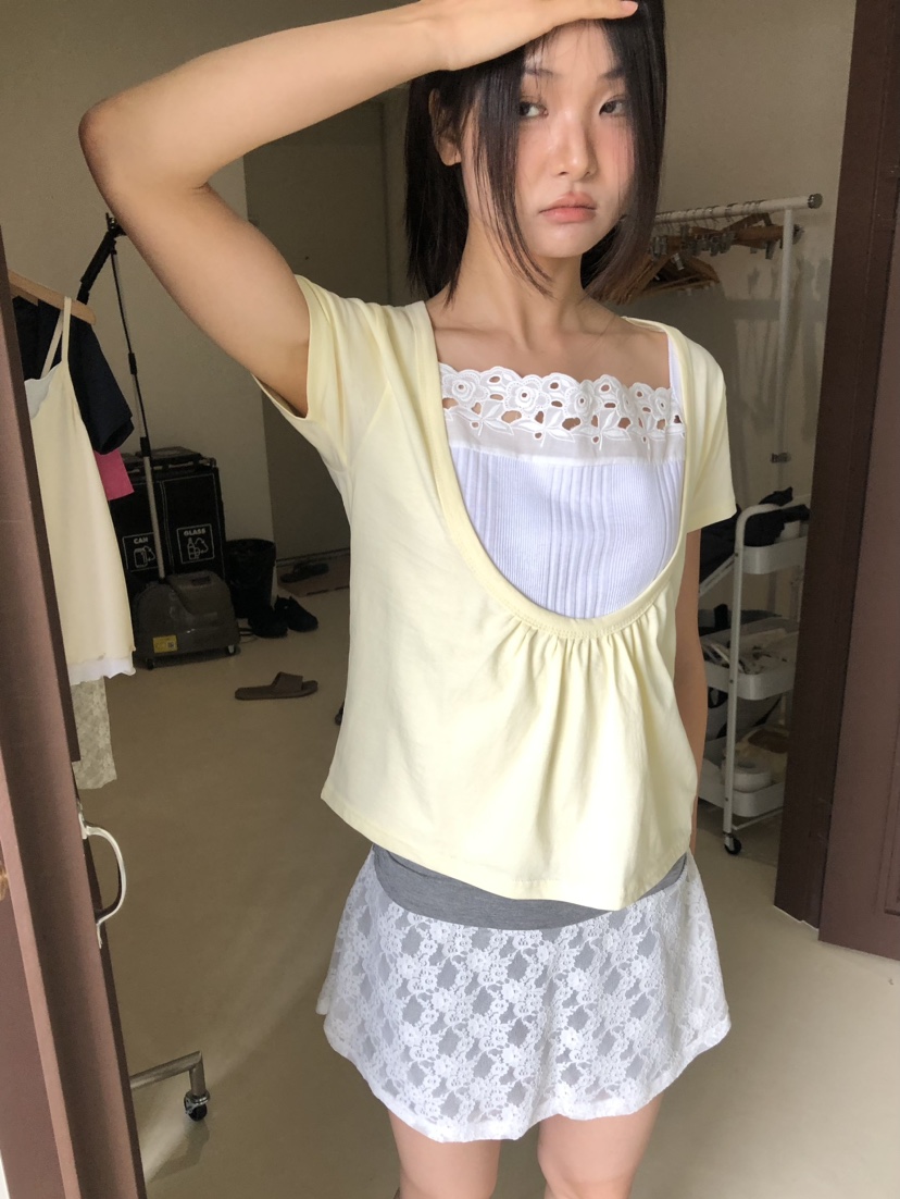 FLASH/I LOVE ME東大門直郵女士新品26春夏T恤不含內搭FLASH/I LOVE MET恤
