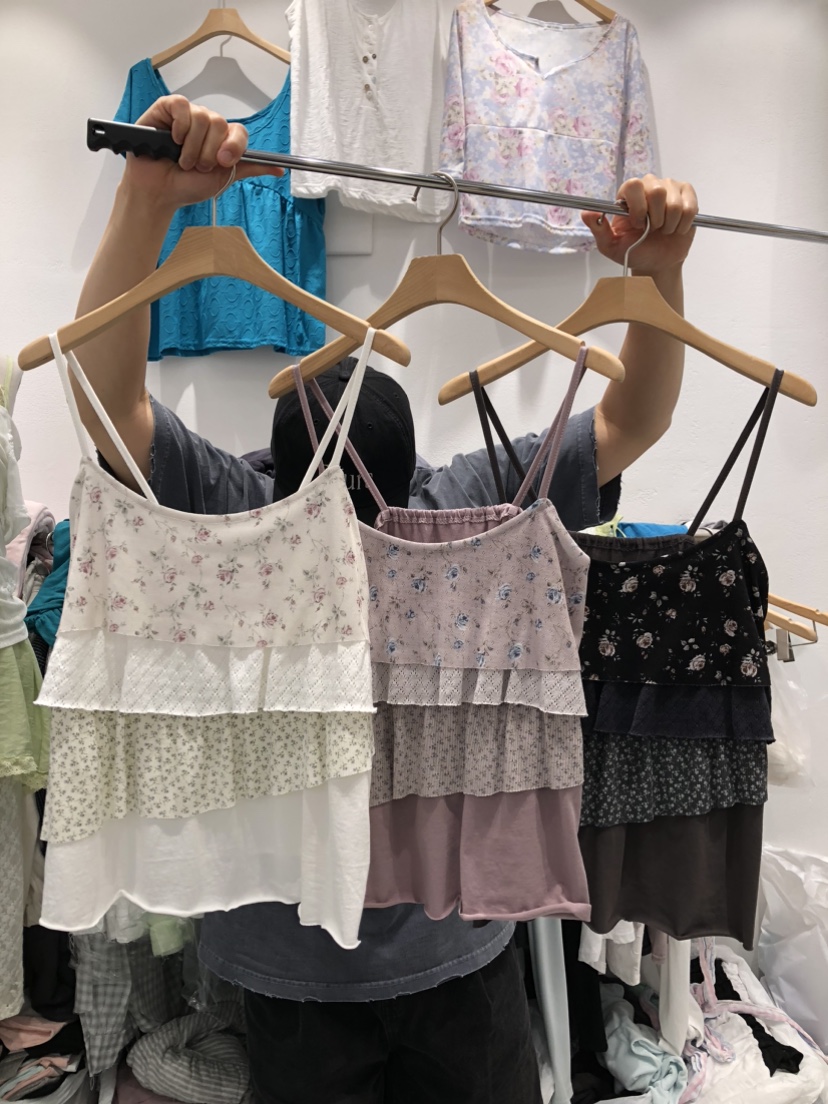 FLASH/I LOVE ME韓國代購女士新款時尚職業吊帶背心無袖FLASH/I LOVE ME吊帶/背心圖色2左二色