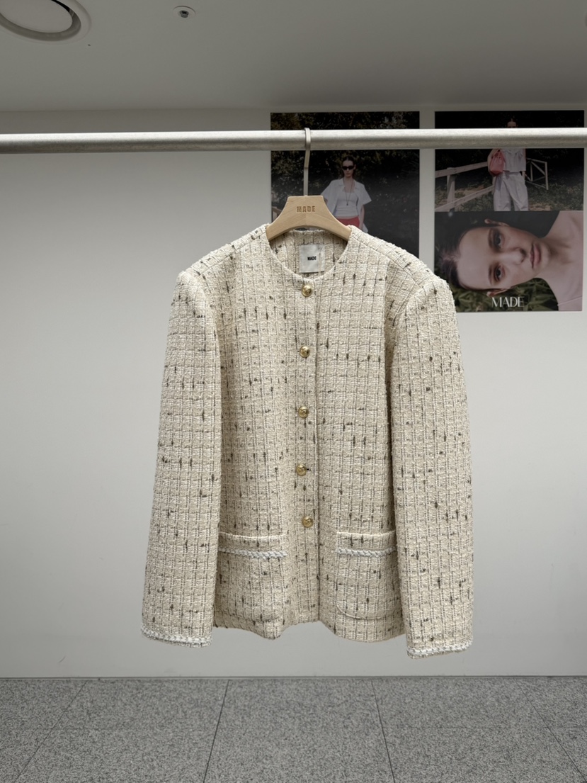 MADE-P東大門代購女裝新品時尚真品推薦熱賣職業夾克粗花呢MADE-P夾克圖色2