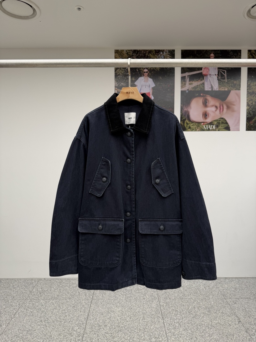 MADE-P韓國直郵女士新款真品推薦時尚26春夏熱賣夾克羅紋MADE-P夾克圖色1