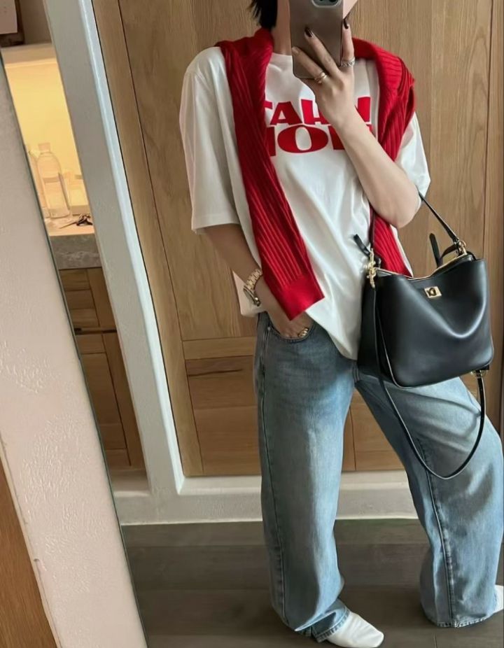 TROUVAILLE東大門實拍女裝新款休閑26春夏單肩斜跨包牛皮TROUVAILLE單肩/斜跨包