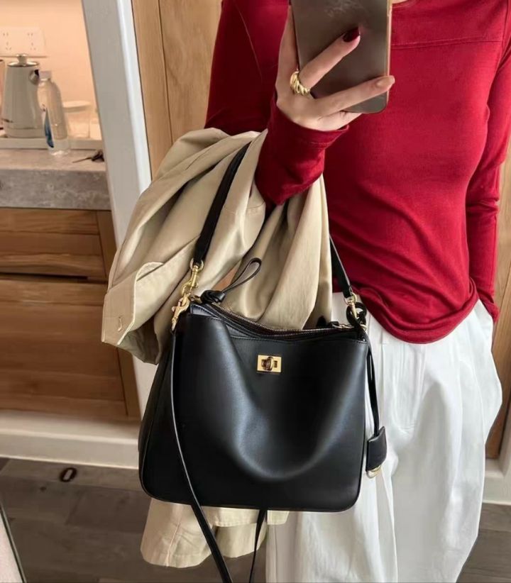 TROUVAILLE東大門實拍女裝新款休閑26春夏單肩斜跨包牛皮TROUVAILLE單肩/斜跨包