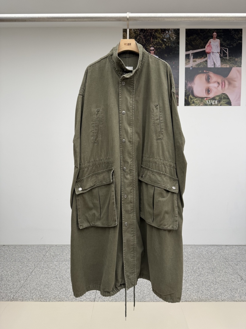 MADE-P東大門直郵女裝新品職業熱賣26春夏真品長款風衣長款MADE-P長款風衣圖色1