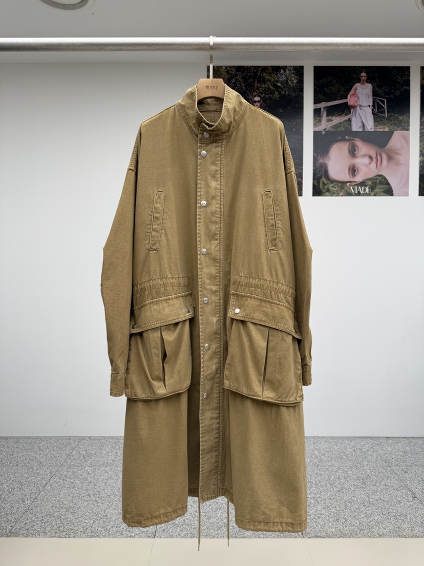 MADE-P東大門直郵女裝新品職業熱賣26春夏真品長款風衣長款MADE-P長款風衣圖色2