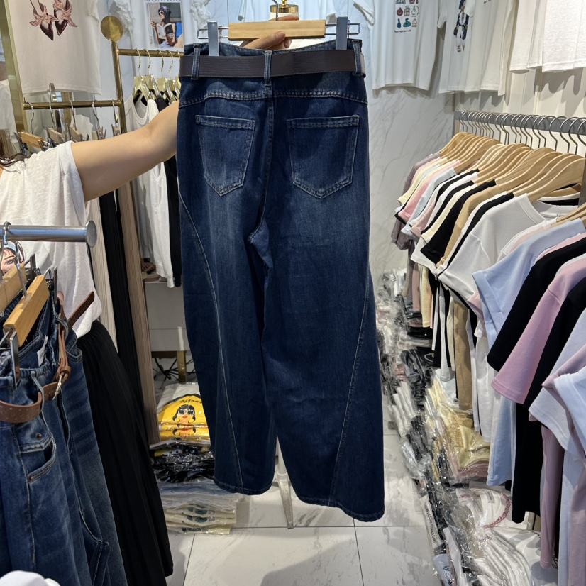 COCO HOLIC東大門代購女裝新款職業人氣時尚牛仔褲含腰帶COCO HOLIC牛仔褲