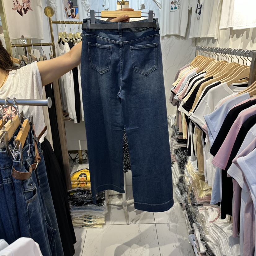 COCO HOLIC東大門代購女士新品推薦休閑牛仔褲含腰帶套裝COCO HOLIC牛仔褲