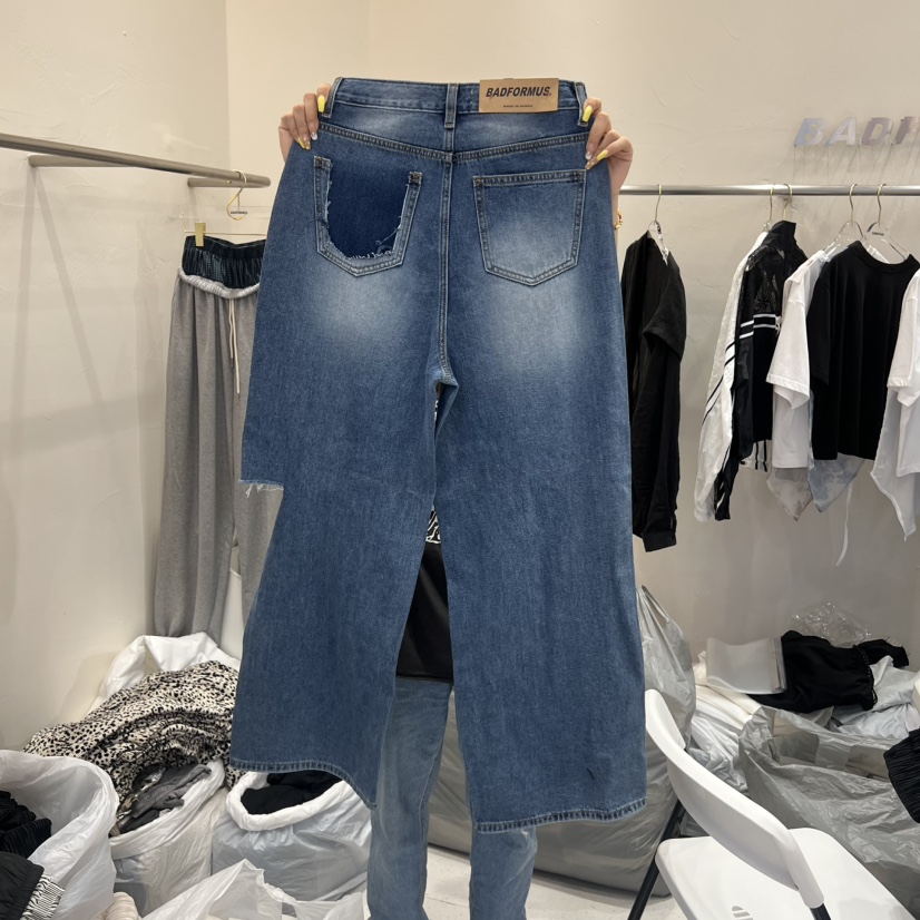 BADFORMUS韓國代購女裝新款職業26春夏休閑熱賣牛仔褲復古BADFORMUS牛仔褲
