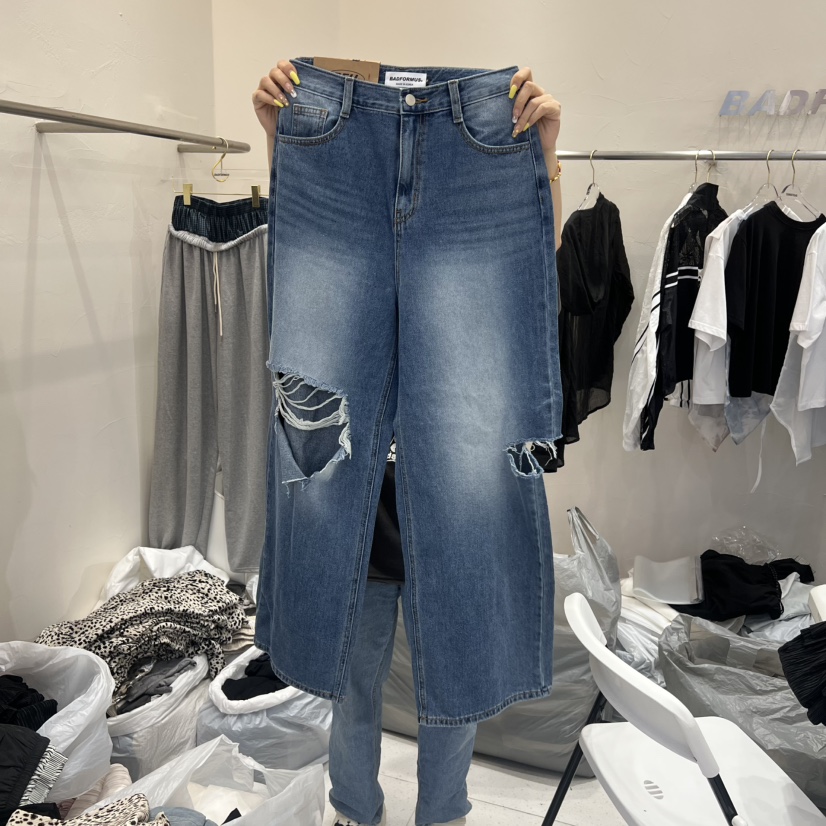 BADFORMUS韓國代購女裝新款職業26春夏休閑熱賣牛仔褲復古BADFORMUS牛仔褲