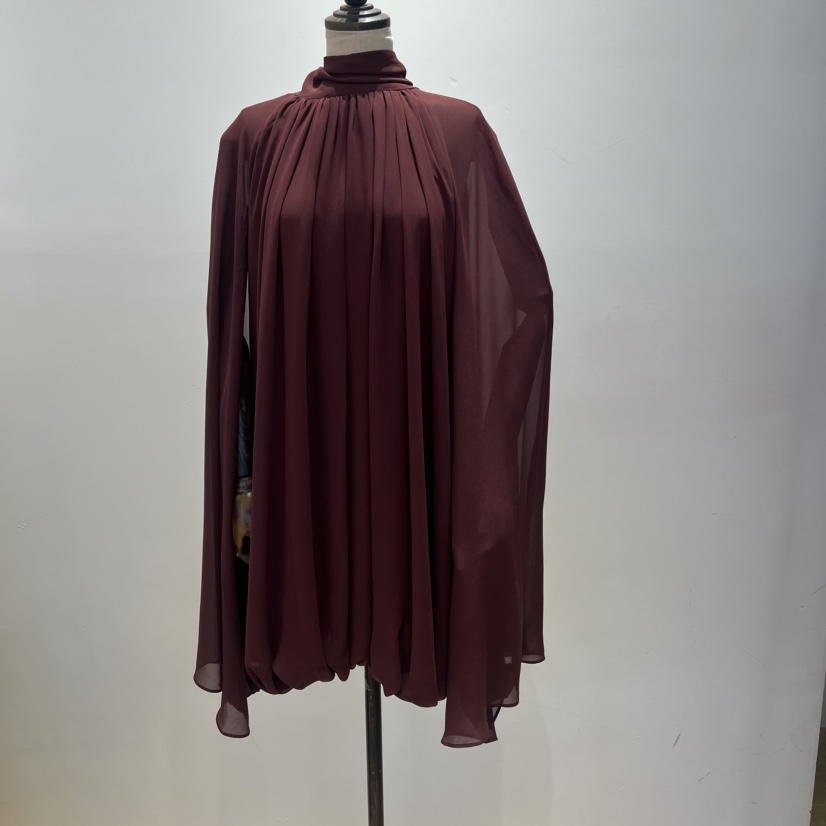 VAN NZILL東大門直郵女士新品26春夏職業熱賣連衣裙高領VAN NZILL連衣裙圖色1