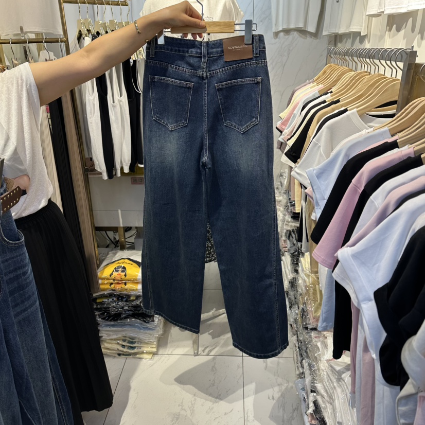 COCO HOLIC東大門代購女裝新品26春夏牛仔褲直筒牛仔圍巾COCO HOLIC牛仔褲