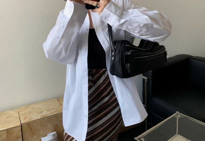 TROUVAILLE東大門代購女裝新品時尚職業休閑單肩斜跨包牛皮TROUVAILLE單肩/斜跨包