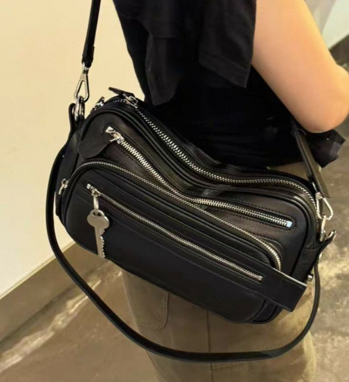 TROUVAILLE東大門代購女裝新品時尚職業休閑單肩斜跨包牛皮TROUVAILLE單肩/斜跨包