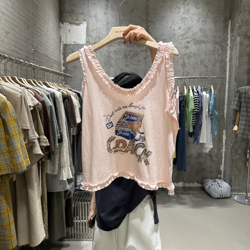 JUNI東大門代購女士新款真品熱賣休閑時尚26春夏吊帶背心my juni吊帶/背心圖色2