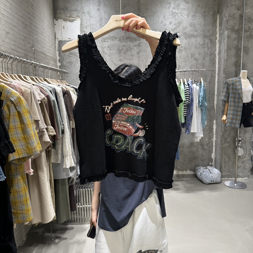 JUNI東大門代購女士新款真品熱賣休閑時尚26春夏吊帶背心my juni吊帶/背心圖色4