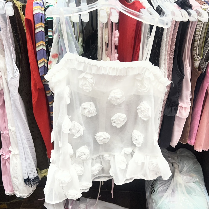 CLODE東大門實拍女士新品熱賣真品推薦職業吊帶背心花朵無袖CLODE吊帶/背心圖色2