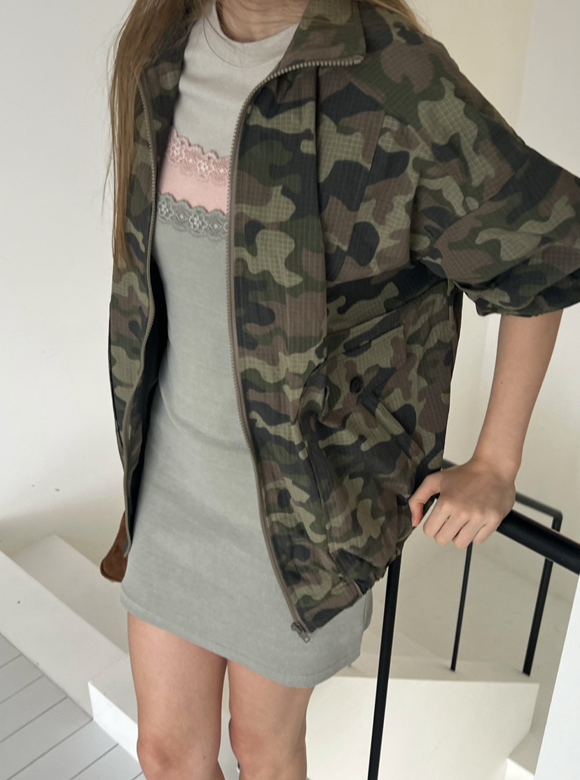 ZEROZERO東大門實拍女裝新款真品26夏季推薦夾克防風衣迷彩ZEROZERO夾克圖色1