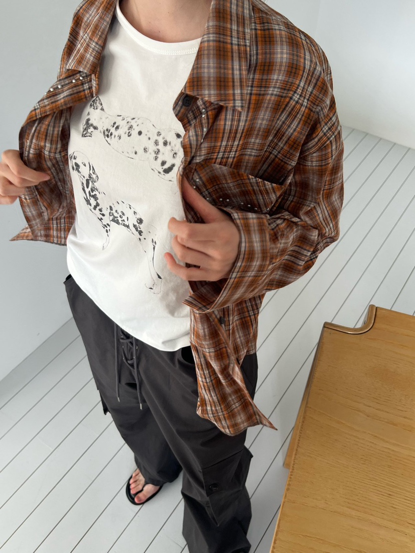 ZEROZERO東大門代購女裝新款真品休閑推薦襯衫蕾絲衫格子ZEROZERO襯衫/蕾絲衫