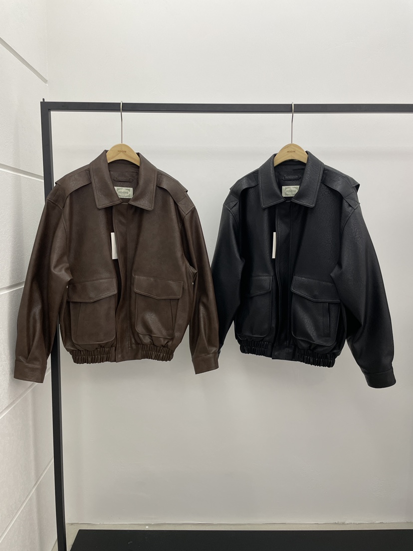 MOVENNE東大門實拍女裝新品真品推薦時尚休閑人氣皮衣皮革MOVENNE皮衣