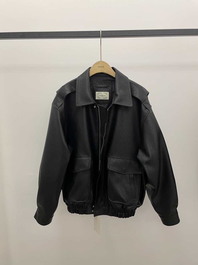MOVENNE東大門實拍女裝新品真品推薦時尚休閑人氣皮衣皮革MOVENNE皮衣